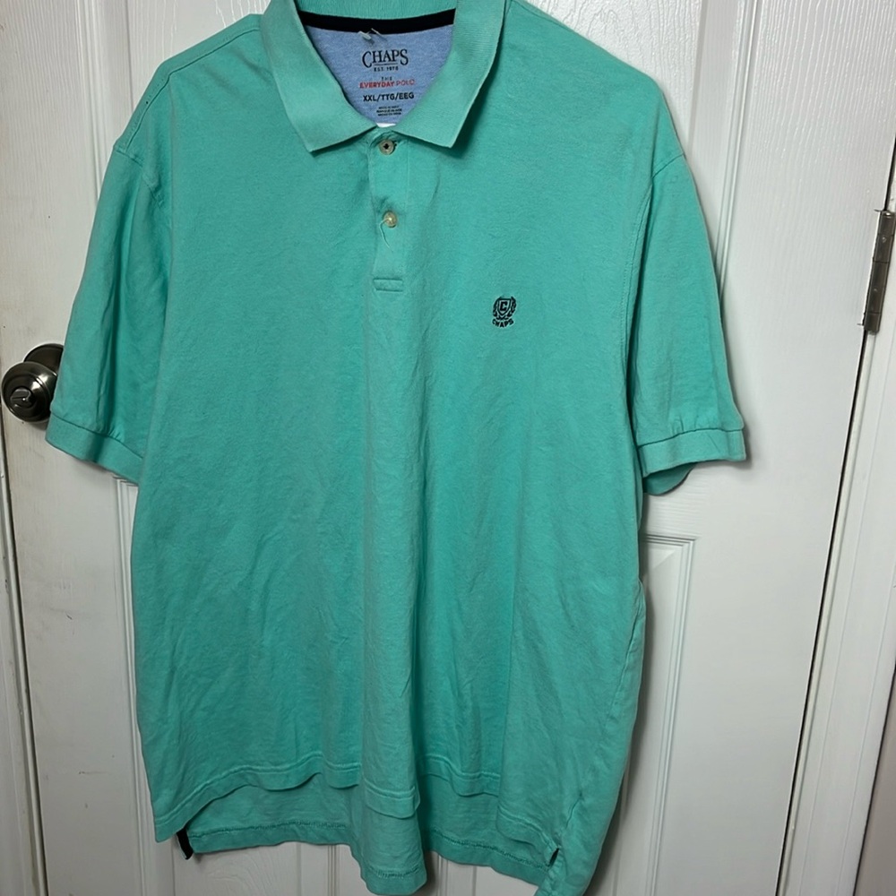 Chaps Everyday Polo Shirt Men’s XXXL Teal Green Classic Casual Short Sleeve